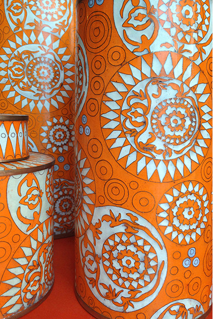 Cloisonné "MARQUETERIE ORANGE"