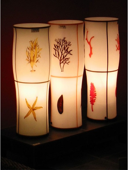 Lampes en verre gravées