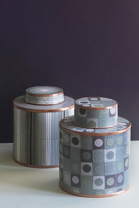 Cloisonné "GREY SPOTS"