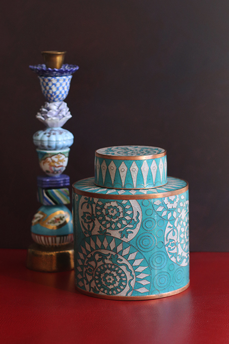 Cloisonné "TURQUOISE MARQUETRY"