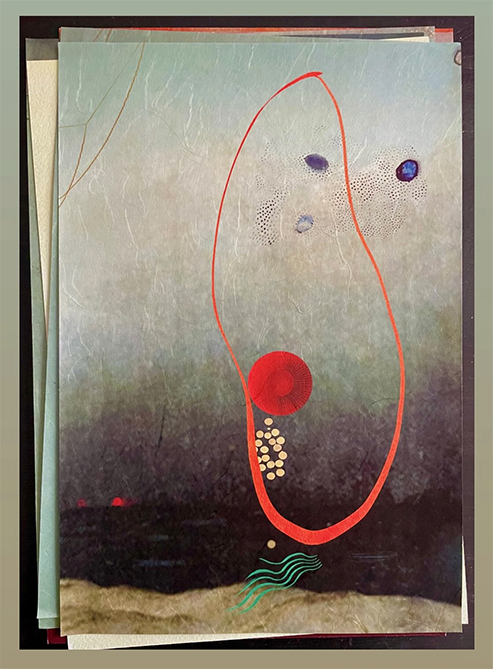 SKYMAP. Gouache sur papier japonais