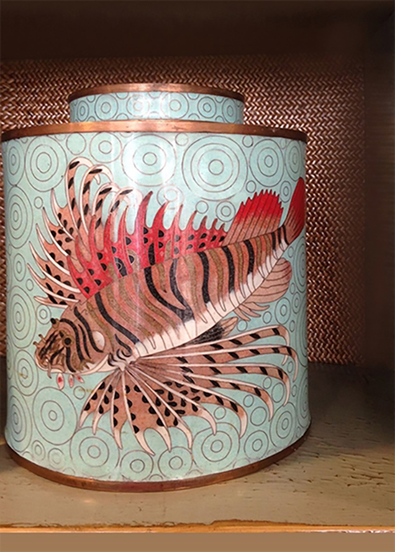 Cloisonné BLUE TROPICAL FISH