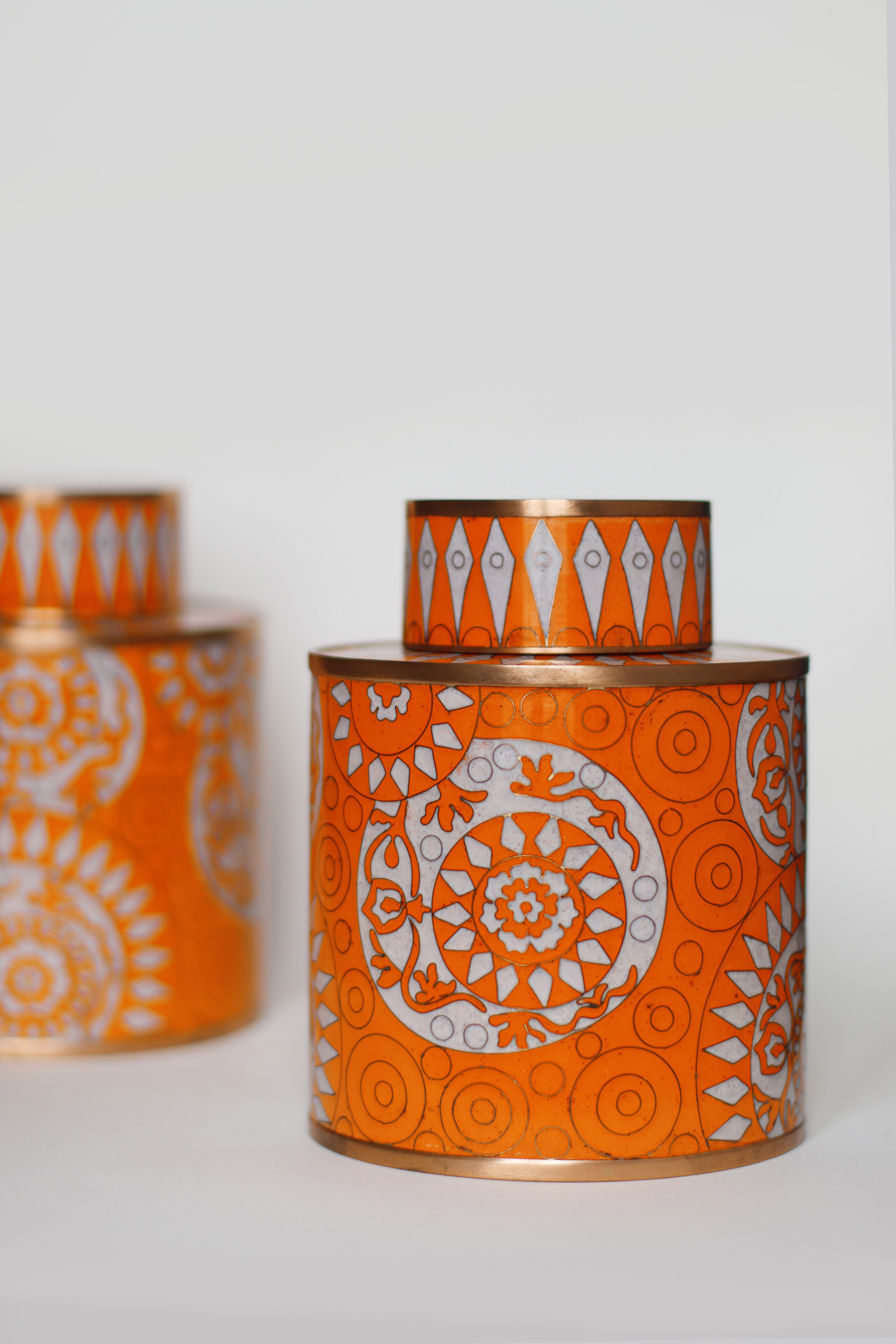 Cloisonné ORANGE MARQUETRY