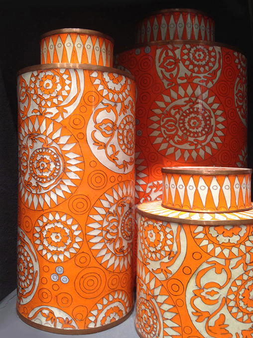 Cloisonnés ORANGE MARQUETRY